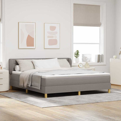 Boxspringbett Mit Matratze Stoff Taupe