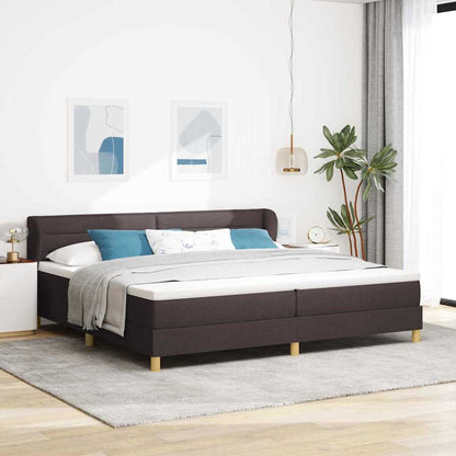 Boxspringbett Mit Matratze Stoff Dunkelbraun