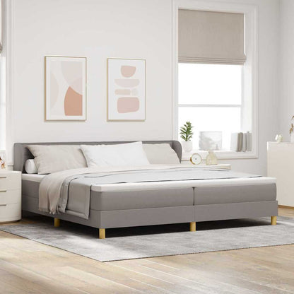 Boxspringbett Mit Matratze Stoff Taupe