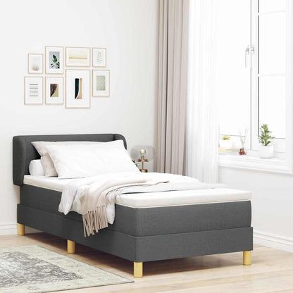 Boxspringbett Mit Matratze Stoff Dunkelgrau