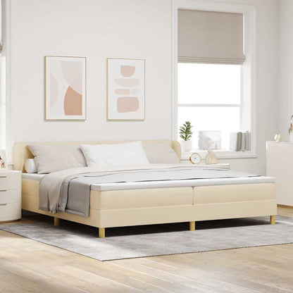 Boxspringbett Mit Matratze Stoff Creme