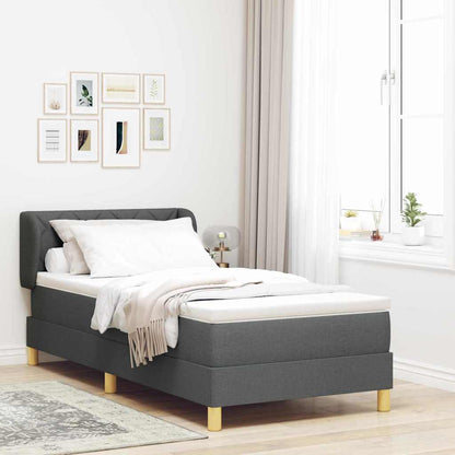 Boxspringbett Mit Matratze Stoff Dunkelgrau