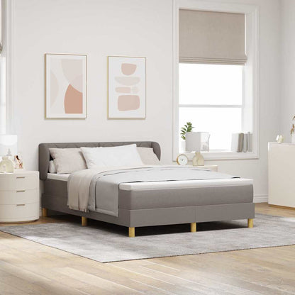 Boxspringbett Mit Matratze Stoff Taupe