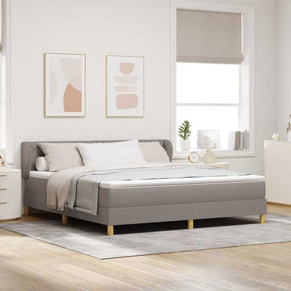 Boxspringbett Mit Matratze Stoff Taupe