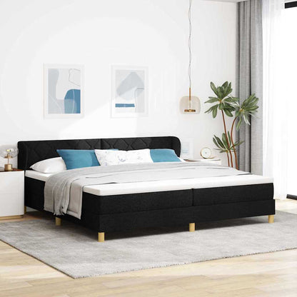 Boxspringbett Mit Matratze Stoff Schwarz
