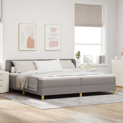Boxspringbett Mit Matratze Stoff Taupe