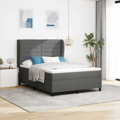 Boxspringbett Mit Matratze Stoff Dunkelgrau