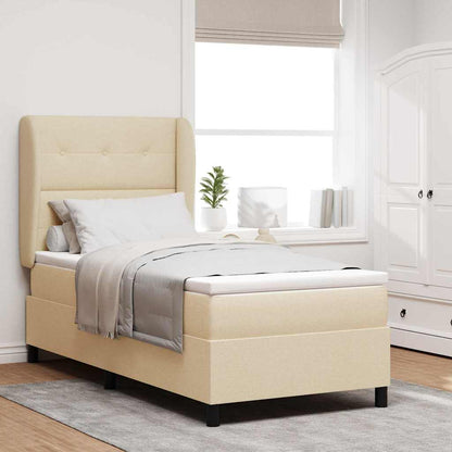 Boxspringbett Mit Matratze Stoff Creme
