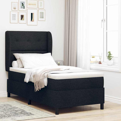 Boxspringbett Mit Matratze Stoff Schwarz