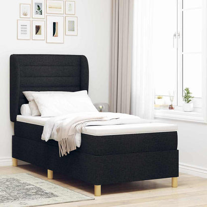 Boxspringbett Mit Matratze Stoff Schwarz
