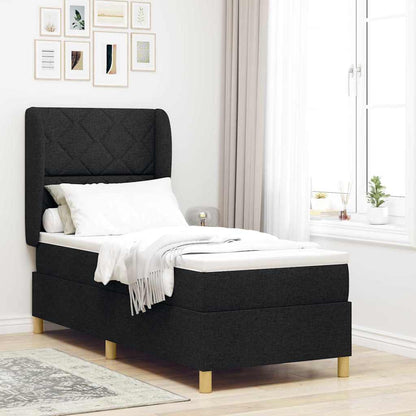 Boxspringbett Mit Matratze Stoff Schwarz