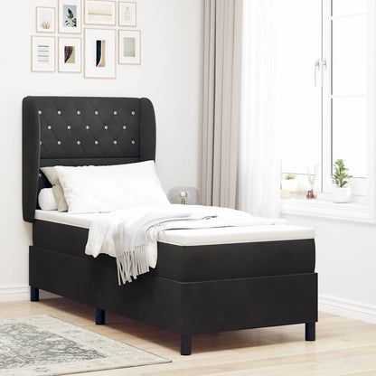 Boxspringbett Mit Matratze Samt Schwarz