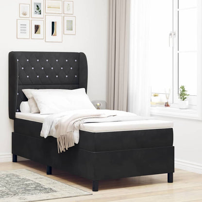 Boxspringbett Mit Matratze Samt Schwarz