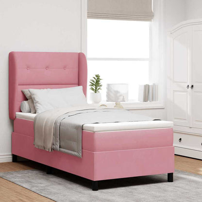 Boxspringbett Mit Matratze Samt Rosa