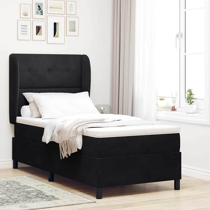 Boxspringbett Mit Matratze Samt Schwarz