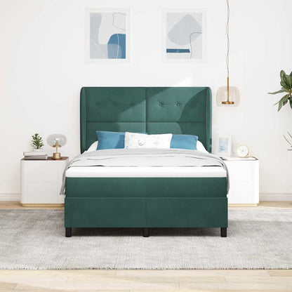 Boxspringbett Mit Matratze Samt Dunkelgrün