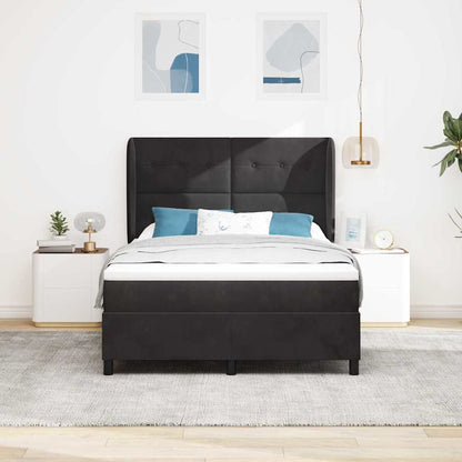 Boxspringbett Mit Matratze Samt Schwarz