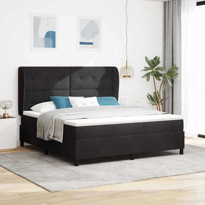 Boxspringbett Mit Matratze Samt Schwarz