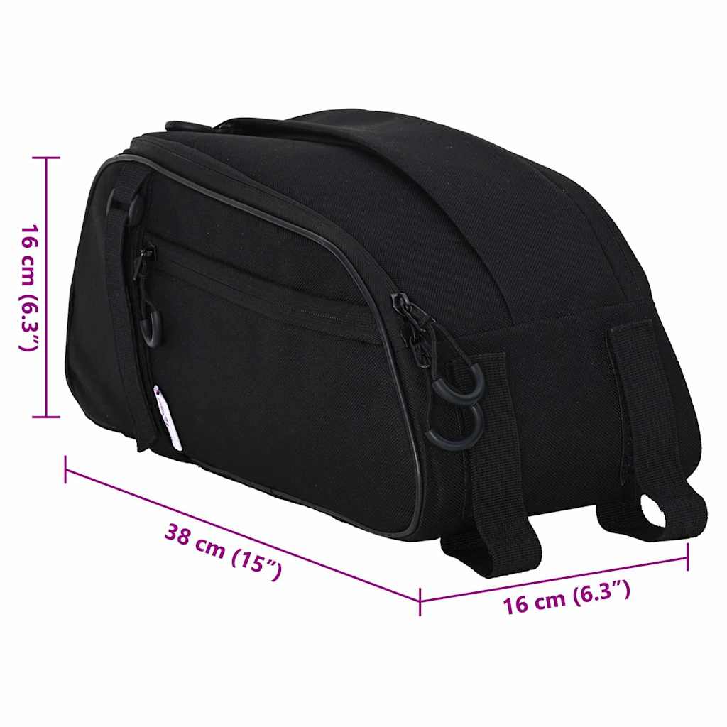 Fahrradtasche Schwarz 38 X 16 X 16 Cm Polyester