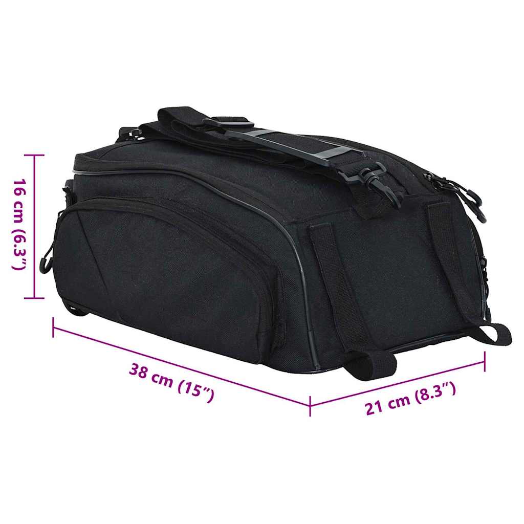 Fahrradtasche Schwarz 38 X 21 X 16 Cm Polyester
