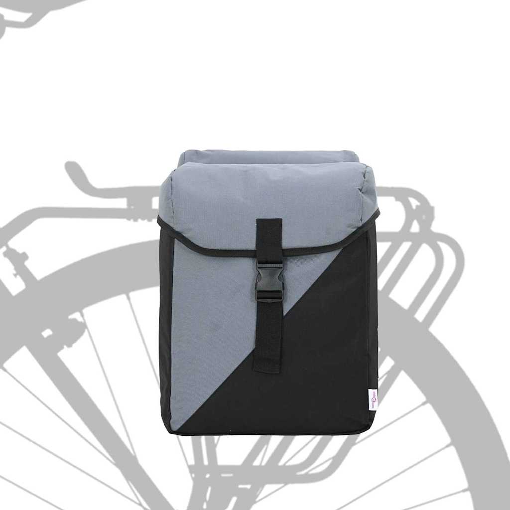 Fahrradtasche Schwarz Und Grau 15.5 X 31.5 X 40 Cm Polyester