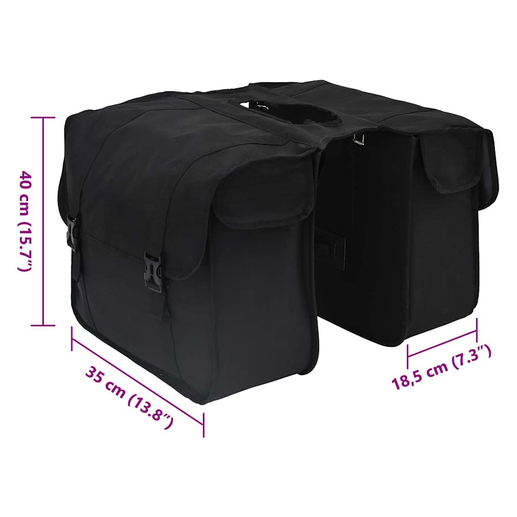 Fahrradtasche Schwarz 18.5 X 40 X 35 Cm Polyester