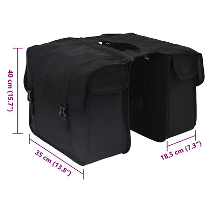 Fahrradtasche Schwarz 18.5 X 40 X 35 Cm Polyester