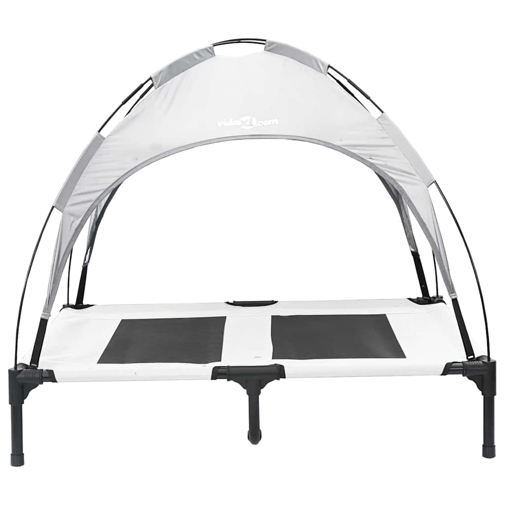 Hundebett Silber Grau L Stahl