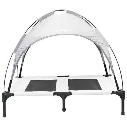 Hundebett Silber Grau L Stahl