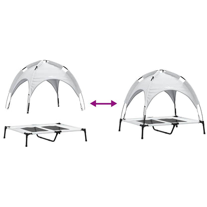 Hundebett Silber Grau L Stahl