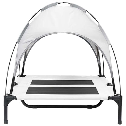 Hundebett Silber Grau L Stahl