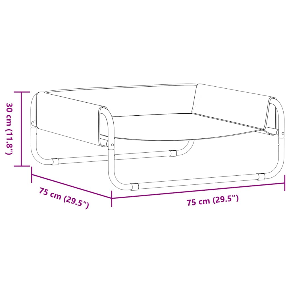 Hundebett Ml Oxford-Gewebe Und Stahl