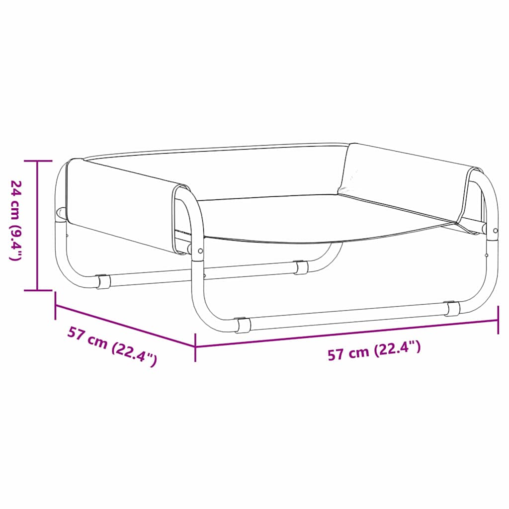 Hundebett S Oxford-Gewebe Und Stahl