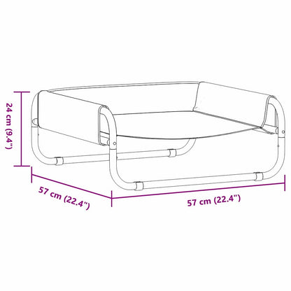 Hundebett S Oxford-Gewebe Und Stahl