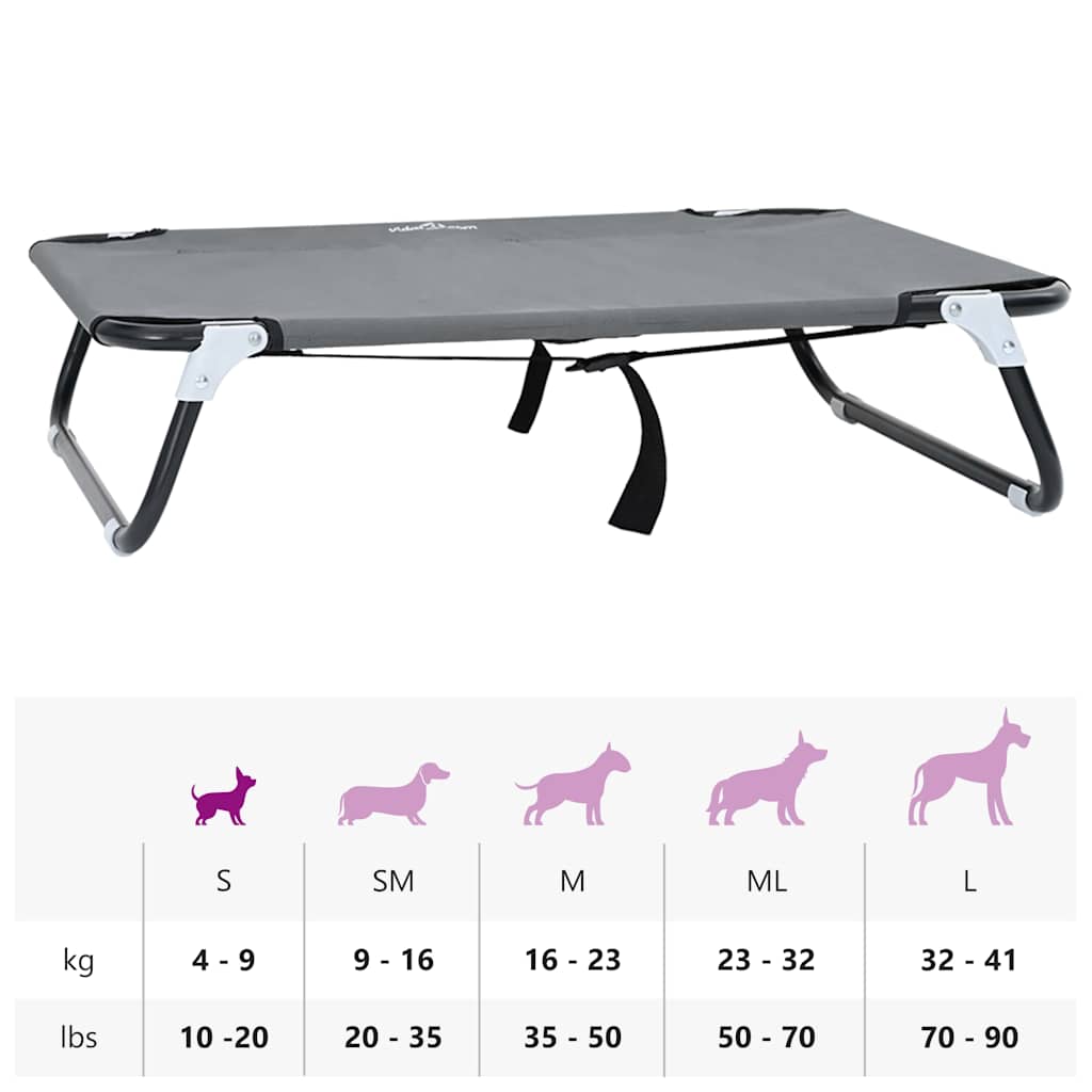 Hundebett Hellgrau S Oxford-Gewebe Und Stahl