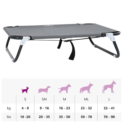 Hundebett Hellgrau S Oxford-Gewebe Und Stahl