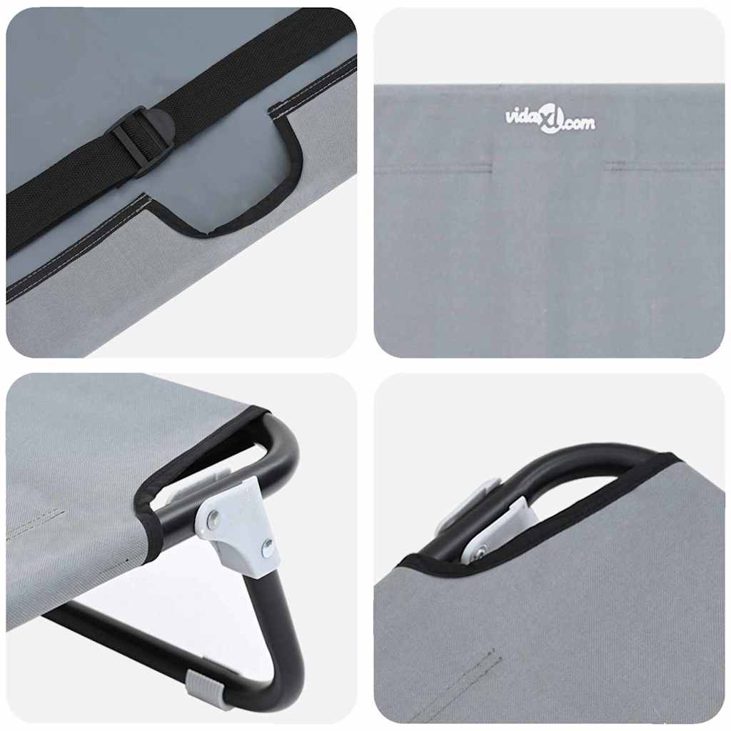 Hundebett Hellgrau Oxford-Gewebe Und Stahl