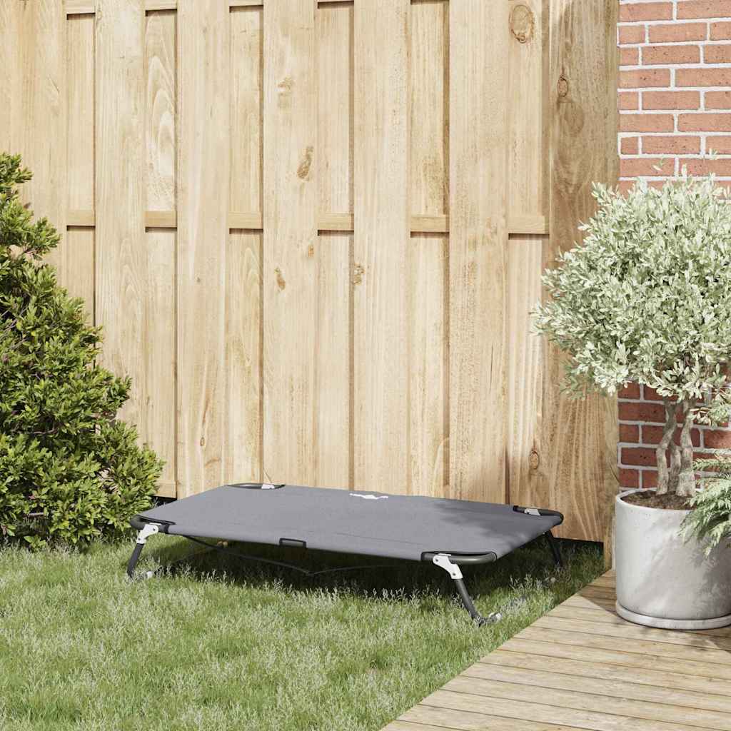 Hundebett Hellgrau Oxford-Gewebe Und Stahl