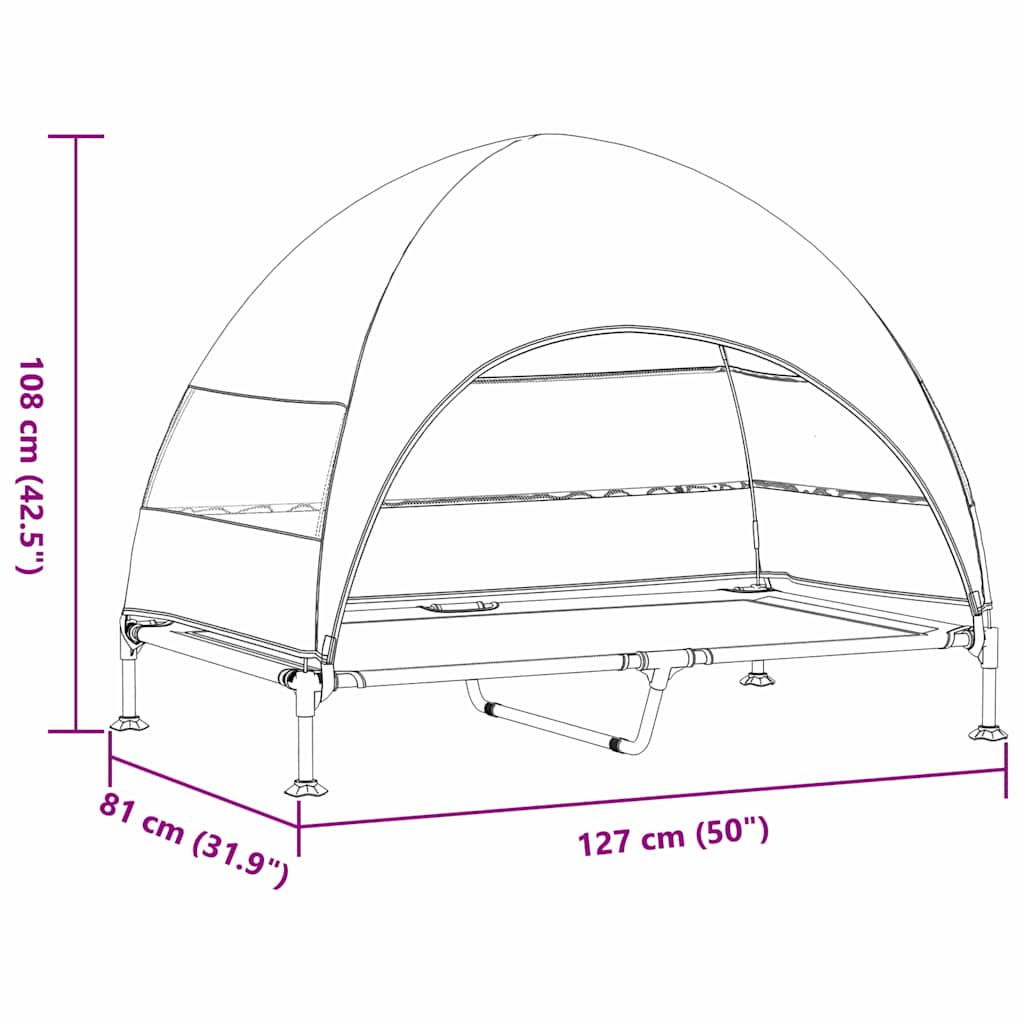 Hochgelegtes Hundebett 127 X 81 X 108 Cm