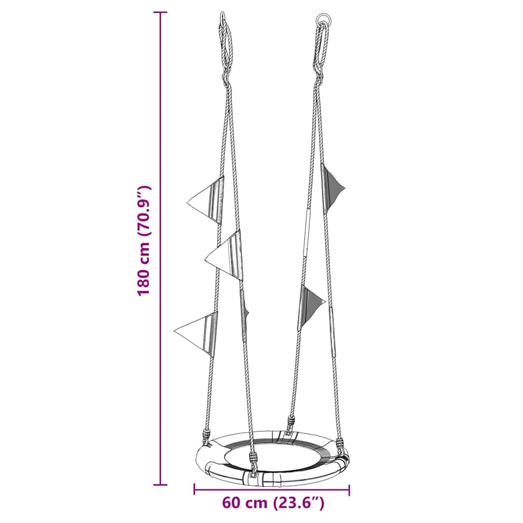 Nestschaukel Blau 60 X 60 X 180 Cm Polyester