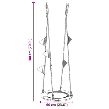 Nestschaukel Blau 60 X 60 X 180 Cm Polyester