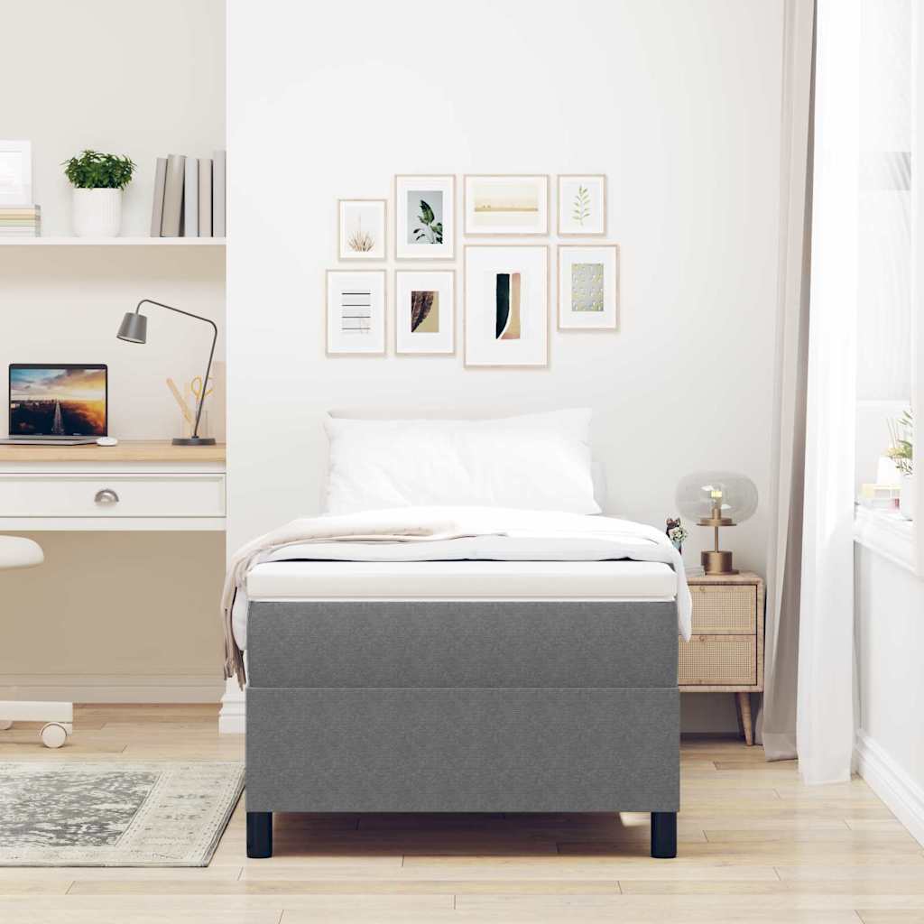 Boxspringbett Und Weiß 203 X 80 X 60 Cm Cordstoff