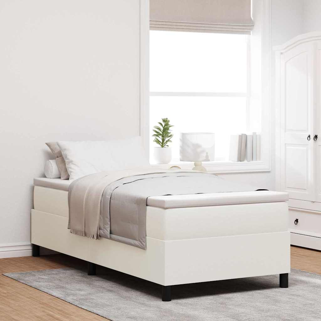 Boxspringbett Und Weiß 203 X 80 X 60 Cm Cordstoff