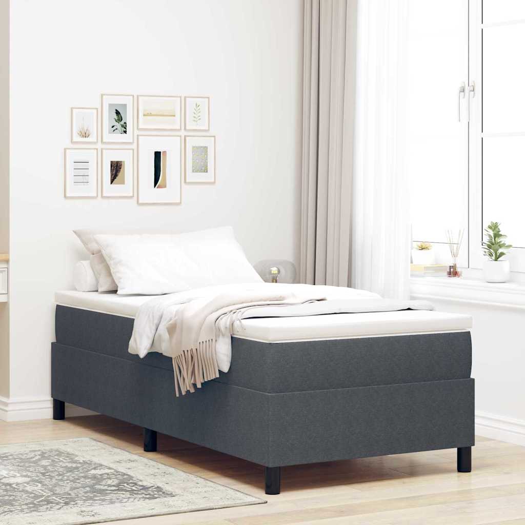 Boxspringbett Und Weiß 203 X 80 X 60 Cm Cordstoff