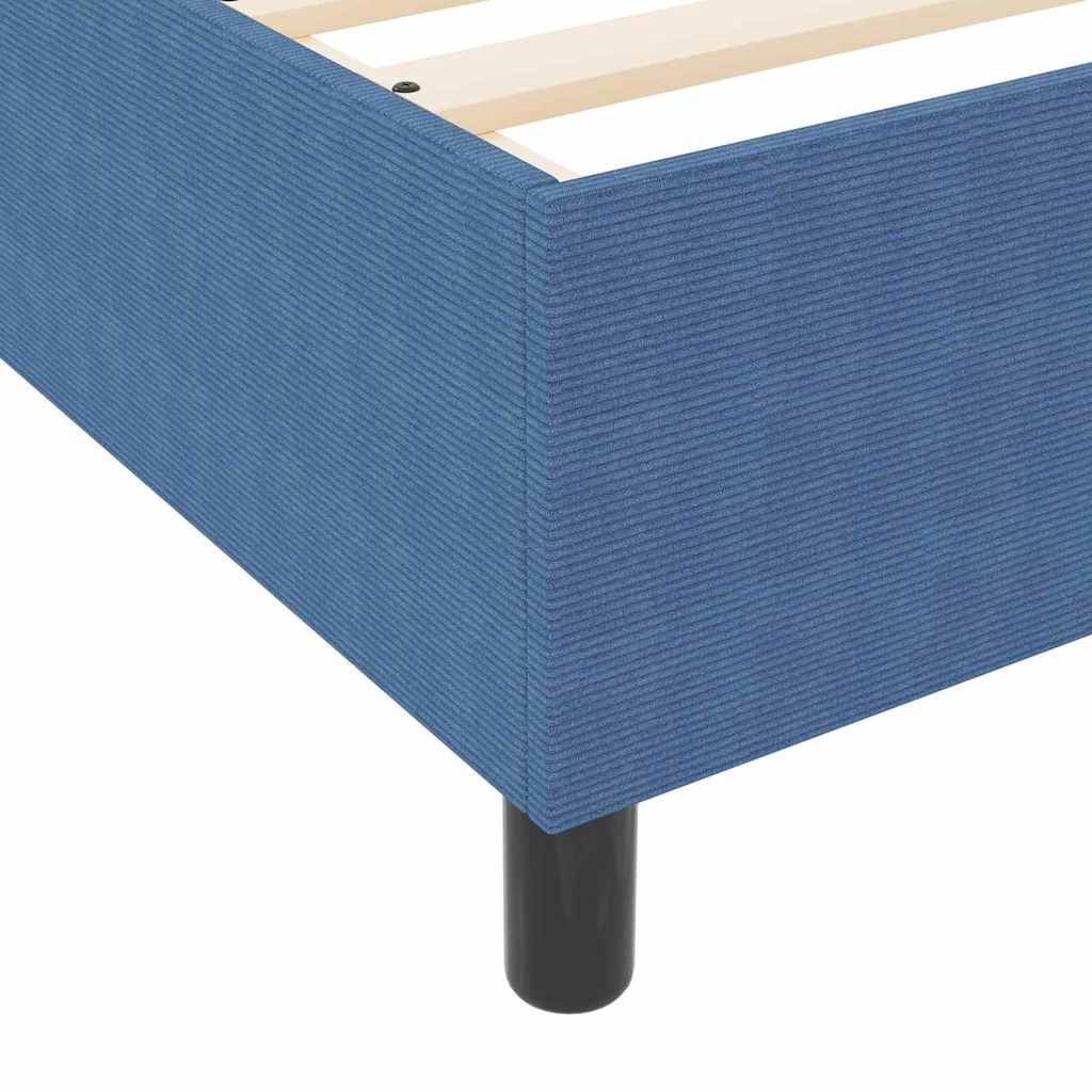 Boxspringbett Blau Und Weiß 203 X 160 X 60 Cm Cordstoff