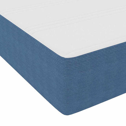 Boxspringbett Blau Und Weiß 203 X 160 X 60 Cm Cordstoff