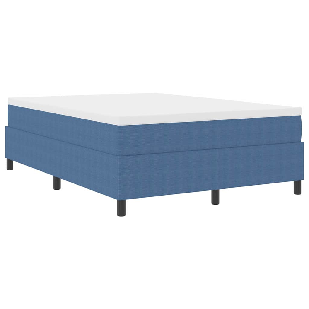 Boxspringbett Blau Und Weiß 203 X 160 X 60 Cm Cordstoff