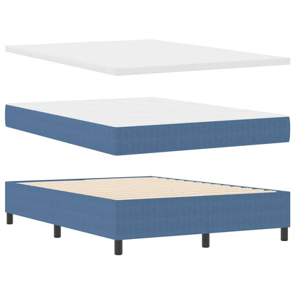Boxspringbett Blau Und Weiß 203 X 160 X 60 Cm Cordstoff