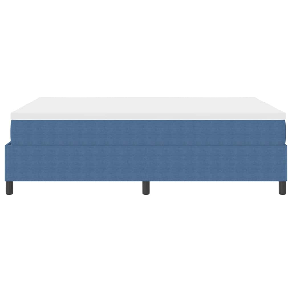 Boxspringbett Blau Und Weiß 203 X 160 X 60 Cm Cordstoff