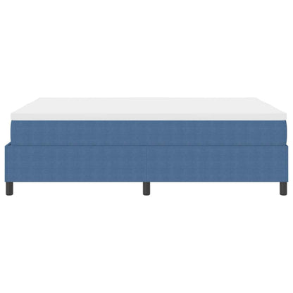 Boxspringbett Blau Und Weiß 203 X 160 X 60 Cm Cordstoff